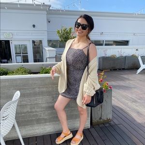 Black and white cheetah dress